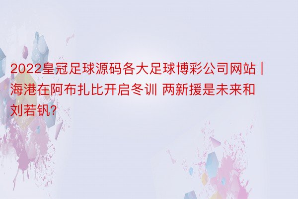 2022皇冠足球源码各大足球博彩公司网站 | 海港在阿布扎比开启冬训 两新援是未来和刘若钒？